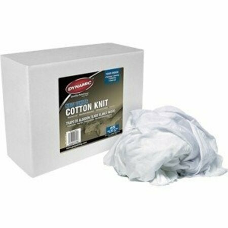 DYNAMIC PAINT PRODUCTS Dynamic #5 4Lb Box New White Cotton Knit Wiping Cloth 99514